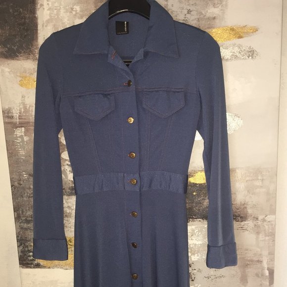 Vintage 70's Joy Stevens Full Button Maxi dress *Daisy Jones Costume* - Picture 3 of 16